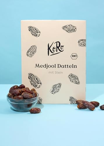 KoRo - Bio Medjool Datteln mit Stein - Süße Note - Bio - Weiche Konsistenz - Vorteilspackung von KoRo