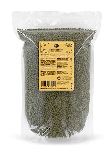 KoRo - Bio Mungbohnen 2 kg - Eiweißreiche Hülsenfrüchte aus biologischem Anbau im Vorteilspack von KoRo
