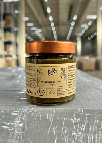 KoRo - Bio-Pesto mit Wildfenchel 190 g - In Sizilien hergestellt - Mit Rosinen und getrockneten Tomaten verfeinert - Vegan von KoRo