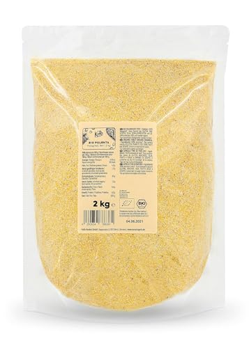 KoRo - Bio Polenta 2 kg - 100 % feiner Maisgrieß für cremige Polenta - Ohne Farbstoffe, Geschmacksverstärker und Konservierungsstoffe - Aus kontrolliert biologischem Anbau - Vegan - Ballaststoffreich… von KoRo