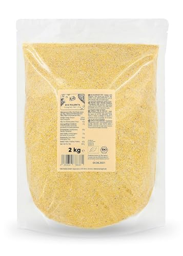 KoRo - Bio Polenta 2 kg - 100 % feiner Maisgrieß für cremige Polenta - Ohne Farbstoffe, Geschmacksverstärker und Konservierungsstoffe - Aus kontrolliert biologischem Anbau - Vegan - Ballaststoffreich… von KoRo