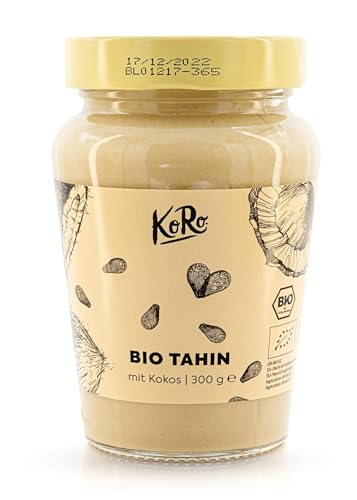 KoRo - Bio Tahin Kokos 300 g - Besonders cremig - Ideal zum Backen - Süßer Brotaufstrich - Feiner Sesam-Geschmack für asiatische Gerichte - Hoher Ballaststoff-Gehalt - Proteinquelle von KoRo