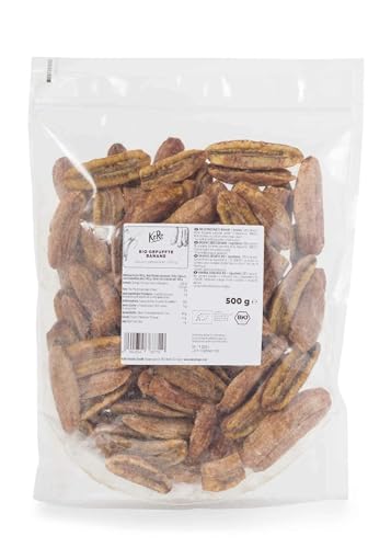 KoRo - Bio gepuffte Bananen 500 g - Ohne Zuckerzusatz - Besonders knackig - Süßer Geschmack - 100% Fruchtgenuss von KoRo