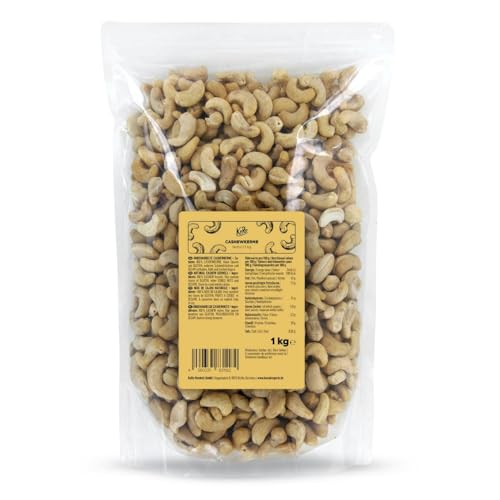KoRo - Cashewkerne 1 kg - Ganze Cashew Nüsse - Naturbelassen - Proteinquelle - Ungesalzen von KoRo