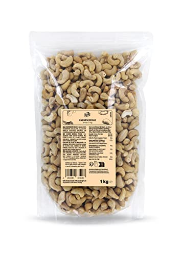 KoRo - Cashewkerne 1 kg - Ganze Cashew Nüsse - Naturbelassen - Proteinquelle - Ungesalzen von KoRo