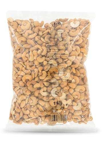KoRo - Cashewkerne geröstet & gesalzen - 1 kg - knackige gesalzene Cashews von KoRo