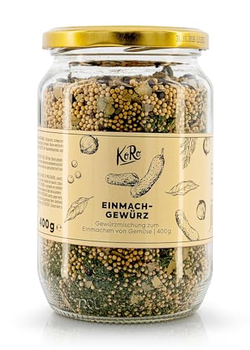 KoRo - Einmachgewürz 400 g - Gewürzmischung zum Einlegen von Gemüse - Würzig-herb im Geschmack - Leckere Gewürze im 400 g Glas KoRo - Einmachgewürz 400 g - Gewürzmischung zum Einlegen von Gemüse - Würzig-herb im Geschmack - Leckere Gewürze im 400 g Glas von KoRo