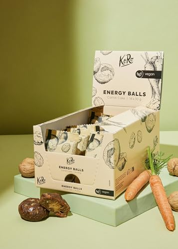 KoRo - Energy Ball Carrot Cake 14 x 30 g - Vegan - Mit Nussmusfüllung - Idealer Snack To Go von KoRo