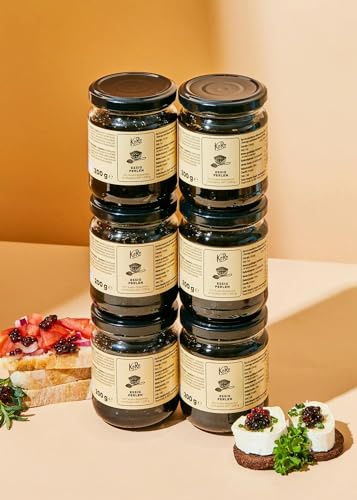 KoRo - Essig Perlen 6 x 200 g - Kleine weiche Perlen mit einem flüssigen Kern mit "Aceto Balsamico di Modena I.G.P." - Im 200g-Vorteilsglas - Vegan - Zum Garnieren von herzhaften und KoRo - Essig Perlen 6 x 200 g - Kleine weiche Perlen mit einem flüssigen Kern mit "Aceto Balsamico di Modena I.G.P." - Im 200g-Vorteilsglas - Vegan - Zum Garnieren von herzhaften und von KoRo