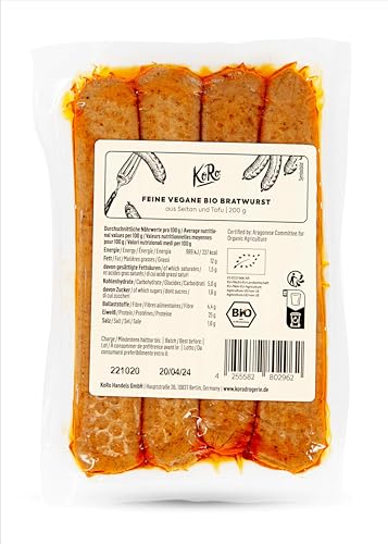 KoRo - Feine vegane Bio Bratwurst 200 g KoRo - Feine vegane Bio Bratwurst 200 g von KoRo
