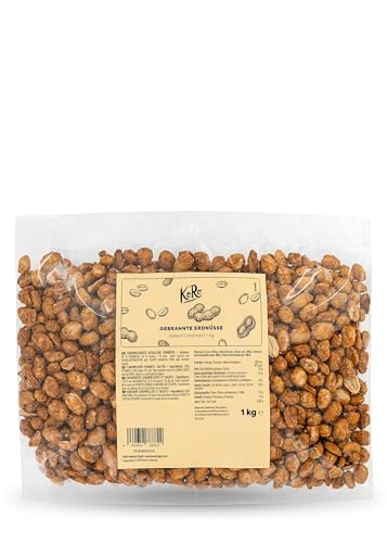 KoRo - Gebrannte Erdnüsse Salted Caramel 1 kg - Salzige Nuss meets süßes Karamell -Knackige ganze Nüsse - Praktische Vorteilspackung von KoRo