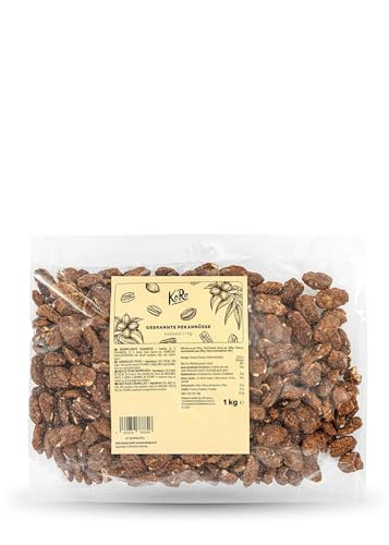KoRo - Gebrannte Pekannüsse 1 kg - Karamellglasur - Fein-buttriger Geschmack - Zum Naschen und Garnieren - Knackige ganze Nüsse von KoRo