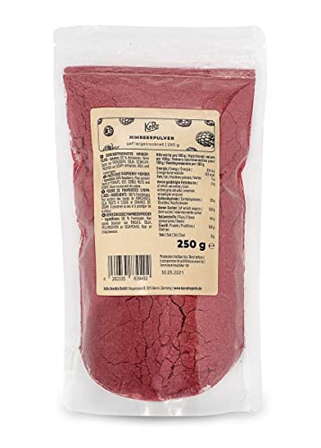 KoRo - Gefriergetrocknetes Himbeerpulver 250 g - Pulver aus 100% Himbeeren - Ohne Zusätze - Ideal für Smoothies und Bowls KoRo - Gefriergetrocknetes Himbeerpulver 250 g - Pulver aus 100% Himbeeren - Ohne Zusätze - Ideal für Smoothies und Bowls von KoRo