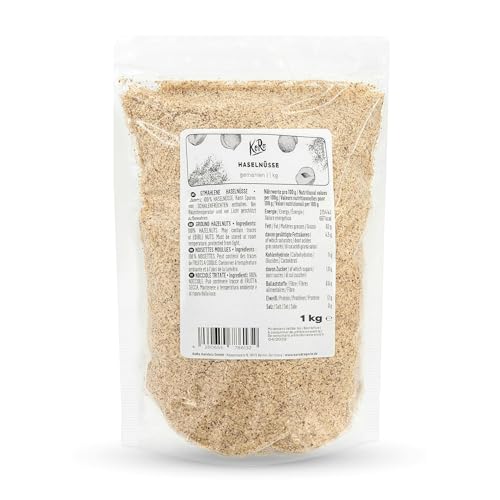 KoRo - Gemahlene Haselnüsse 1 kg - 100 % natürlich - Ohne Zusatzstoffe - Vegan - Glutenfrei - Ballaststoffquelle - Großpackung von KoRo