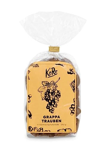 KoRo - Grappa-Trauben mit Vollmilchschokolade 250 g - Schokopralinen als Geschenkidee für Feinschmecker von KoRo