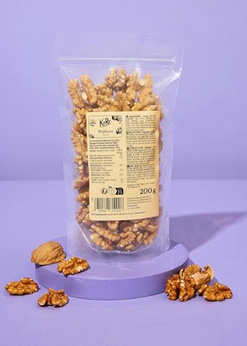 KoRo - Große extra helle Walnusskerne 200 g - Ohne Schale - Ohne Zusätze - Knackig - Naturbelassen - Als Snack, zum Kochen oder Backen KoRo - Große extra helle Walnusskerne 200 g - Ohne Schale - Ohne Zusätze - Knackig - Naturbelassen - Als Snack, zum Kochen oder Backen von KoRo