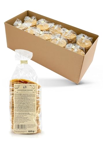 KoRo - Hauchdünne Cracker Kümmel 10 x 100 g - Mit Kümmel verfeinert - Knusprig - Tolle Abwechslung zu herkömmlichen Snacks von KoRo