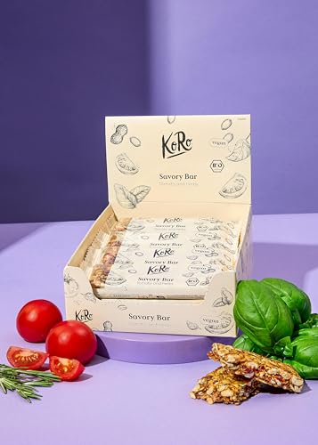 KoRo - Herzhafter Bio Erdnussriegel mit Tomate und Kräutern 12 x 40 g - Alternative zu süßen Riegeln - Ballaststoff- und Proteinquelle - Vegan von KoRo