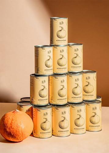 KoRo - Kürbispüree pur 24 x 425 g - 100 % Kürbis - Ideal für Pumpkin Pie - Vegan von KoRo