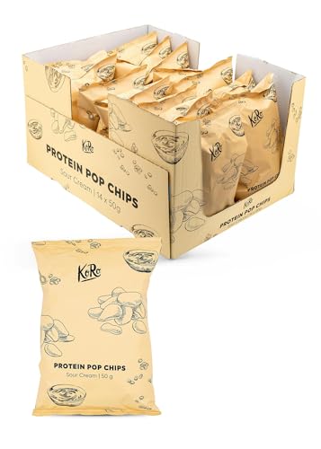 KoRo - Linsen Pop Chips mit Sour Cream 14 x 50 g - Fettreduzierter* Snack - Hoher Proteingehalt - Glutenfrei von KoRo