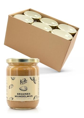 KoRo - Mandelmus Braun 6x 500 g - 100% Mandeln ohne Zucker und Salz - Nuss Creme ohne Zusätze KoRo - Mandelmus Braun 6x 500 g - 100% Mandeln ohne Zucker und Salz - Nuss Creme ohne Zusätze von KoRo