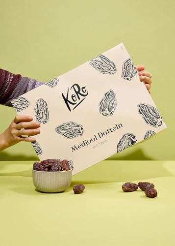 KoRo - Medjool Datteln mit Stein - 5 kg - Unter der Sonne gereift - Karamelliger Geschmack - Weiche Konsistenz - Großpackung zum Vorteilspreis - Ballaststoffreich (7 g/100 g) von KoRo