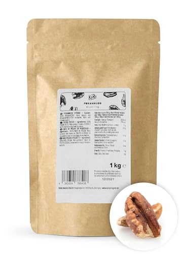 KoRo - Pekannussbruch 1 kg - Perfekt zum Backen - Günstiger Preis durch Bruch-Qualität - Milder Geschmack - Ohne Schale - Knackige Zutat in Granola und Müslis KoRo - Pekannussbruch 1 kg - Perfekt zum Backen - Günstiger Preis durch Bruch-Qualität - Milder Geschmack - Ohne Schale - Knackige Zutat in Granola und Müslis von KoRo