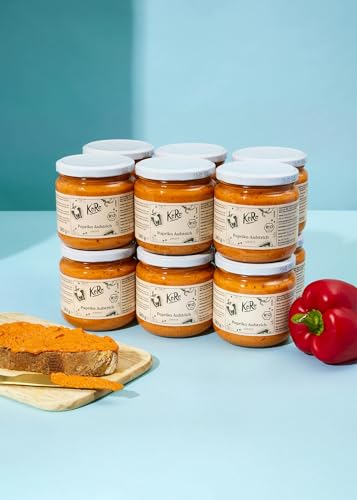 KoRo - Pikanter Bio Paprika Aufstrich - Leicht scharf und säuerlich im Geschmack - Mit Sonnenblumenkernen - Rein pflanzlich KoRo - Pikanter Bio Paprika Aufstrich - Leicht scharf und säuerlich im Geschmack - Mit Sonnenblumenkernen - Rein pflanzlich von KoRo