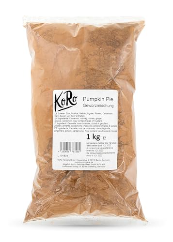 KoRo - Pumpkin Pie Gewürz 1 kg - Perfekt für Pumpkin Spice Latte - Mit Zimt, Muskat, Kardamom, Ingwer und mehr - Fein gemahlen - Löst sich super in Heißgetränken von KoRo