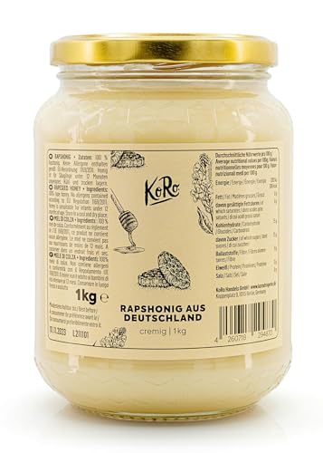KoRo - Rapshonig aus Deutschland 1 kg - Sortenrein - Mild-süßer Geschmack - Cremig und streichzart von KoRo
