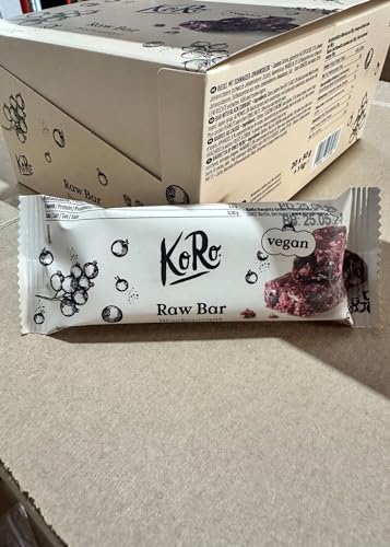 KoRo - Raw Bar Blackcurrant 50 g - Fruchtiger Geschmack - Mit schwarzen Johannisbeeren und Mandeln - Vegan und glutenfrei von KoRo