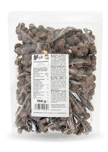 KoRo - Schokohappen Haselnuss-Zartbitter 750 g - Zum Snacken & Verschenken - Vegetarisch - 750 g-Vorteilspackung von KoRo