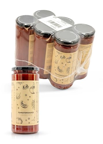 KoRo - Tomatensoße Arrabbiata 6 x 530 g - Scharfe Tomatensoße mit Chili und Pfeffer - Original italienisch - Lecker zu Pasta und Pizza von KoRo