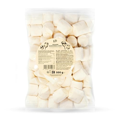 KoRo - Vegane Marshmallows 500 g - Extra große Marshmallows - Weich und süß - Vegan - Feines Vanillearoma von KoRo