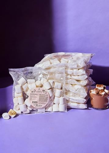 KoRo - Vegane Marshmallows 8 x 500 g - Extra große Marshmallows - Weich und süß - Vegan - Feines Vanillearoma von KoRo
