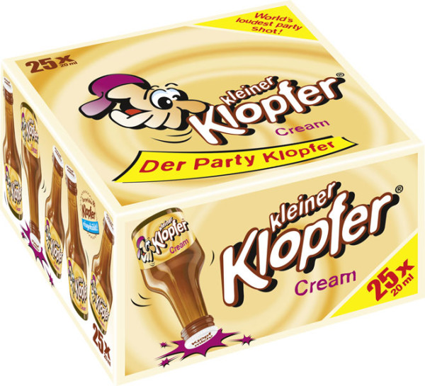 Kleiner Klopfer Cream 17% vol. 25x20 ml von Kober Likör