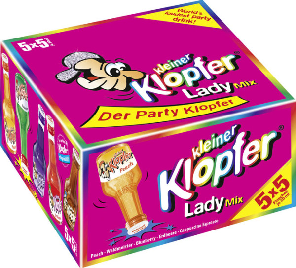 Kleiner Klopfer Lady-Mix 17% vol. 25x20 ml von Kober Likör