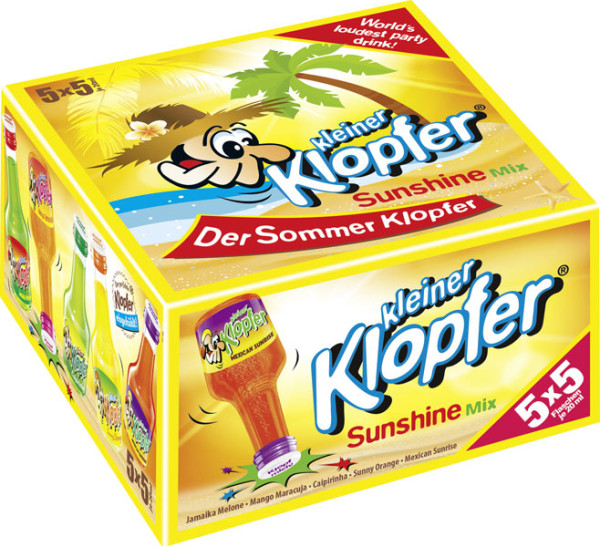 Kleiner Klopfer Sunshine-Mix 17% vol. 25x20 ml von Kober Likör