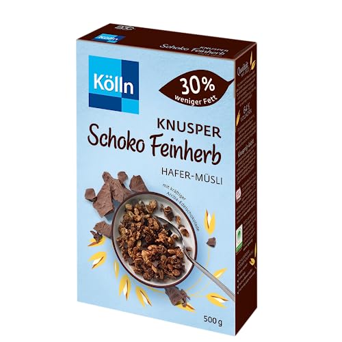 Kölln Müsli Knusper Schoko Feinherb "30 % weniger Fett", 7er Pack (7 x 500 g) von Kölln