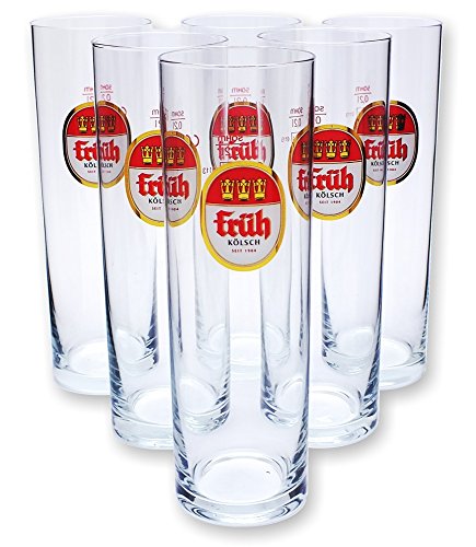 6 Früh Kölsch Stangen Kölschstangen Gläser Glas Neu von Kölschstangen Kölschgläser