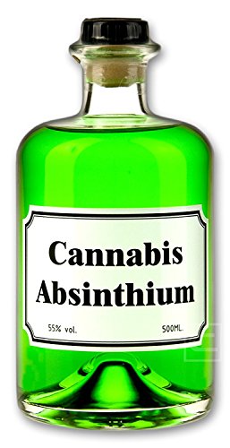 Grüner Cannabis Absinth (0,5l) Absinthe mit Cannabis Aromen verfeinert - Love, Peace & Harmony 55% vol. von König Design