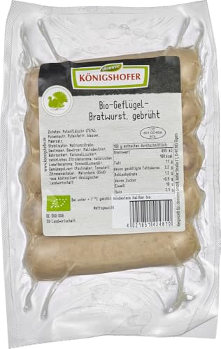 Geflügel-Bratwurst, gebrüht 6 x 225 gr von Königshofer