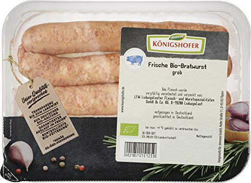 Königshofer Bio Frische Bratwurst, 4 Stück (1 x 250 gr) von Königshofer