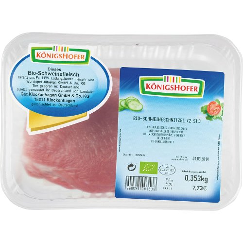 Königshofer Bio Schweineschnitzel (6 x 300 gr) von Königshofer