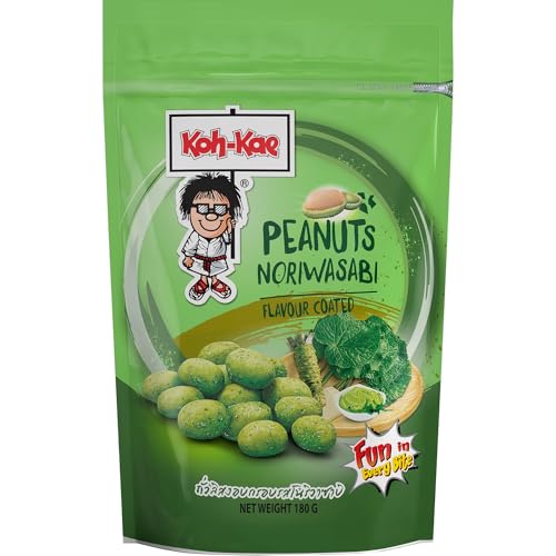 KOH-KAE - Erdnüsse mit Wasabi Nori Beutel - Multipack (12 X 180 G) von Koh-Kae