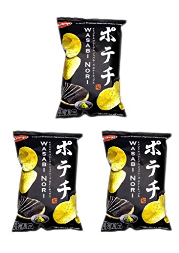 Japanische Kartoffelchips, Washabi Nori Seetang, 100 g, 3 Stück Japanische Kartoffelchips, Washabi Nori Seetang, 100 g, 3 Stück von Koikeya
