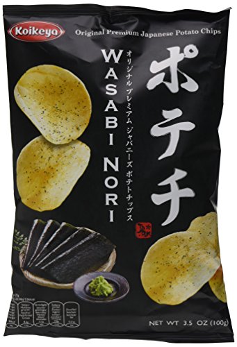 KOIKEYA Potato Chips Wasabi Nori, 4er Pack (4 x 100 g) von Koikeya