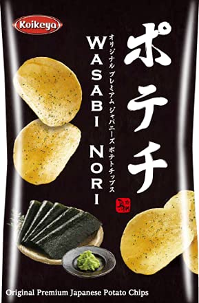 Koikeya Kartoffelchips Wasabi Nori, 100 g, 12 Packungen von Koikeya