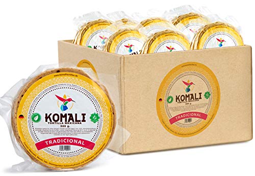 Gelbe Maistortillas Komali 15 cm 10 kg (20 Pk. à 500 g) von Komali