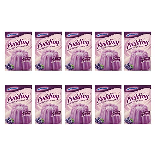 10er Pack Komet Pudding Heidelbeer-Geschmack (10 x 40 g) zum Kochen Puddingpulver Dessert Puddingdessert von Komet Gerolf Pöhle & Co. GmbH